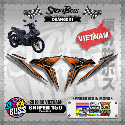 SNIPER 150 STOCK DECALS ( 2019 RC VIETNAM )【WITH FREEBIES】