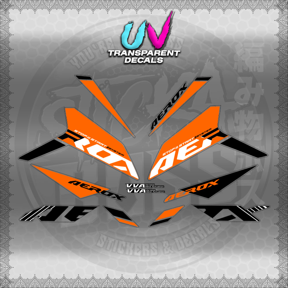 【PREMIUM UV PRINT】TRANSPARENT AEROX V3 ALPHA TURBO INDO (AV3SODE25)【WITH FREEBIES】