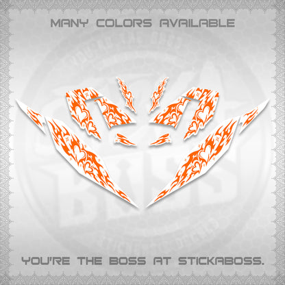 CLICK 125 V4 FOR WHITE DECALS (2026 TRIBAL HEART DESIGN) STICKER KITS BY STICKABOSS