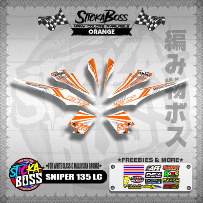 SNIPER 135 LC DECALS ( FOR WHITE CLASSIC MALAYSIAN GRUNGE )【WITH FREEBIES】