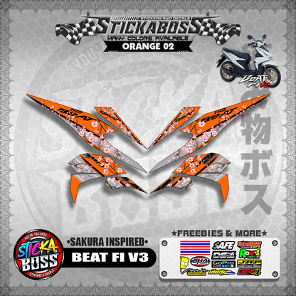 BEAT V3 STICKER DECALS ( SAKURA INSPIRED )【WITH FREEBIES】