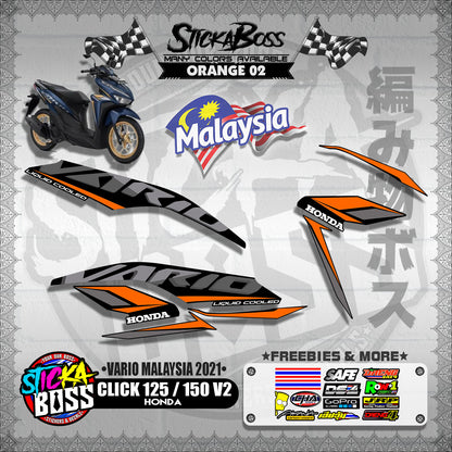CLICK 125 / 150 V2 MALAYSIAN DECALS ( VARIO MALAYSIA 2021 )【WITH FREEBIES】