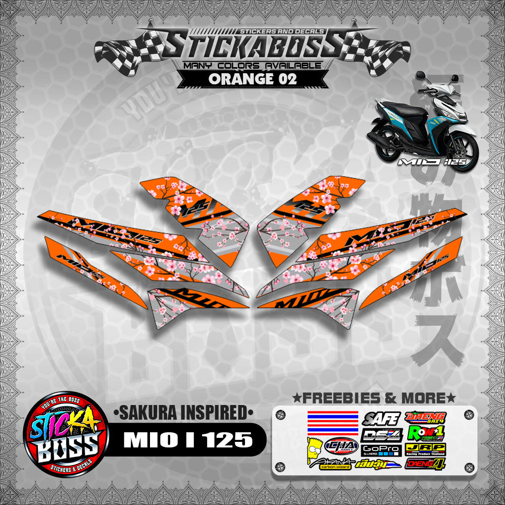 MIO I 125 STICKER DECALS ( SAKURA INSPIRED )【WITH FREEBIES】