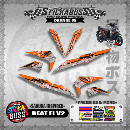 BEAT V2 STICKER DECALS ( SAKURA INSPIRED )【WITH FREEBIES】