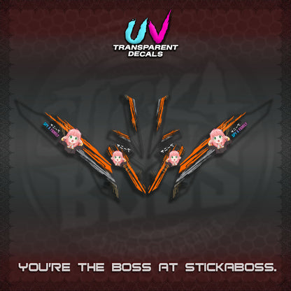 【PREMIUM UV PRINT】TRANSPARENT CLICK V3   DECALS (ANYA MOTIF DESIGN)STICKER DECALS By STICKABOSS
