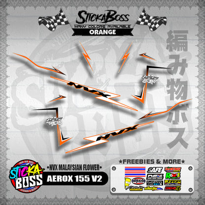 AEROX 155 V2 DECALS ( NVX MALAYSIAN FLOWER )【WITH FREEBIES】