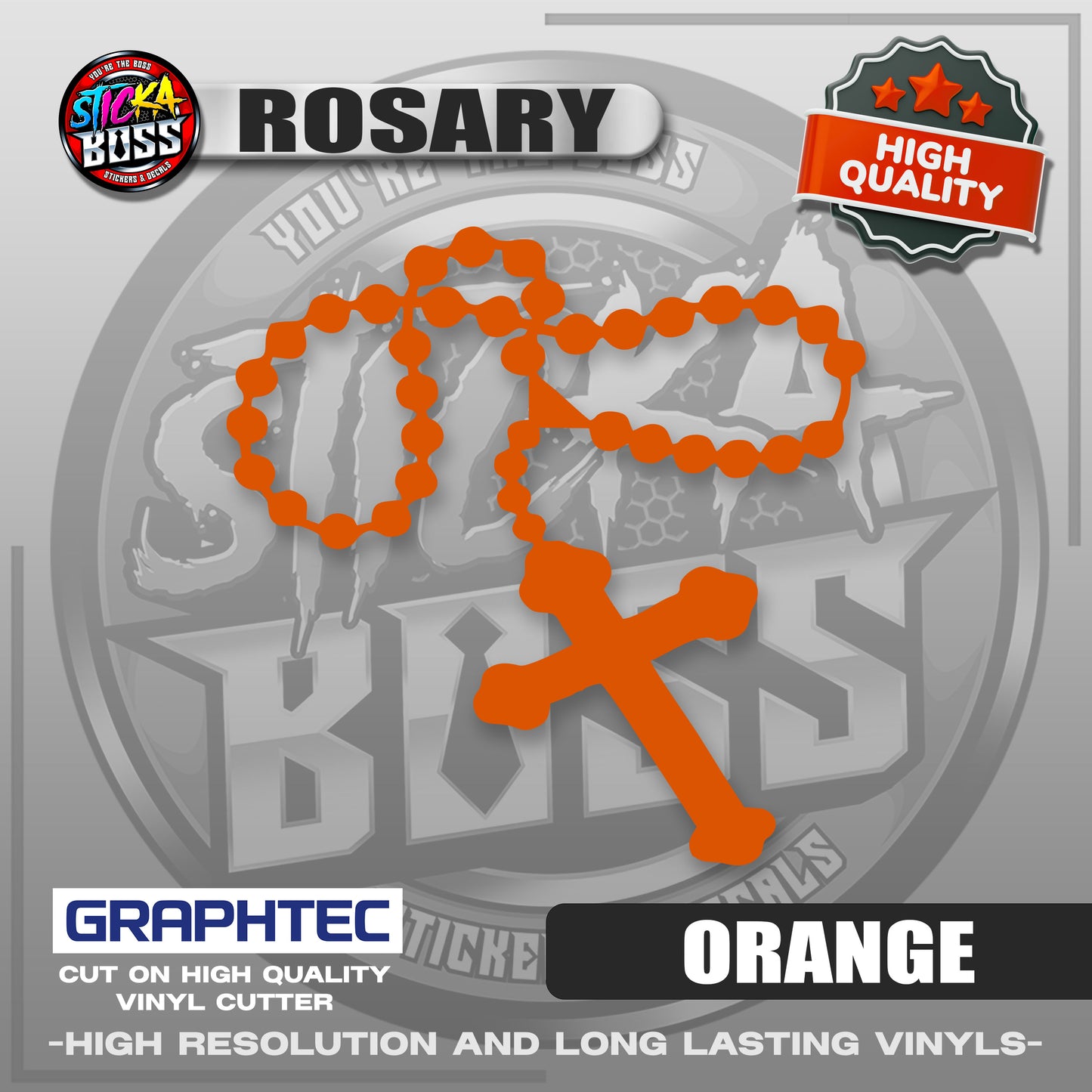 ROSARY | VINYL WATERPROOF CUT-OUT STICKER DECALS【Stickaboss】