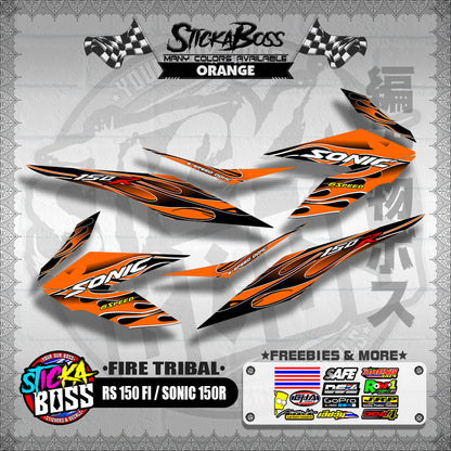 RS 150 FI / SONIC 150R DECALS ( FIRE TRIBAL )【WITH FREEBIES】