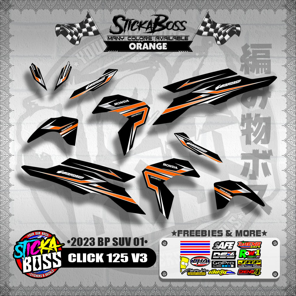 CLICK 125i / 150i V3 DECALS ( 2023 BP SUV 01 )【WITH FREEBIES】