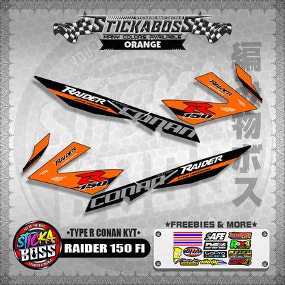 RAIDER 150 FI DECALS ( TYPE R CONAN KYT ) 【WITH FREEBIES】