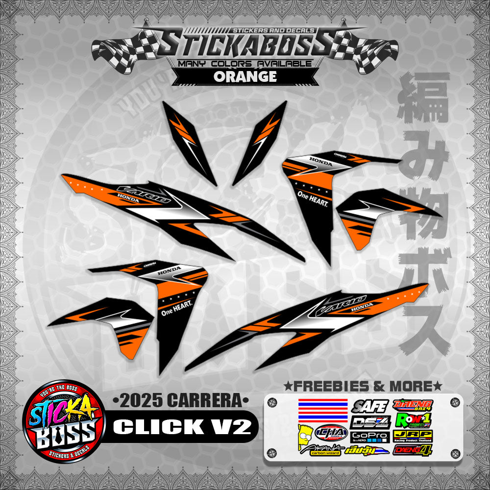 CLICK V2 STICKER DECALS ( 2025 CARRERA )【WITH FREEBIES】