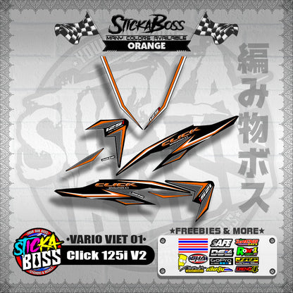 CLICK 125i V2 DECALS ( VARIO VIET 01 )【WITH FREEBIES】