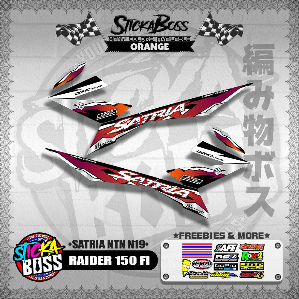 RAIDER 150 FI DECALS ( SATRIA NTN N19 )【WITH FREEBIES】