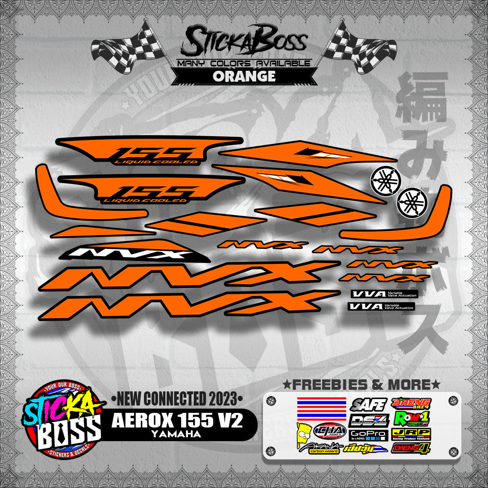 AEROX 155 V2 DECALS ( NEW CONNECTED 2023 )【WITH FREEBIES】