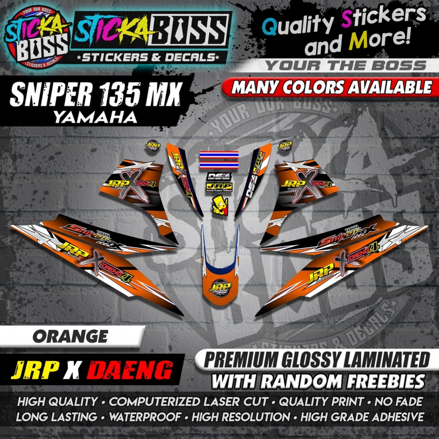 Sniper 135 MX Thailand Decals ( JRP x DAENG )【WITH FREEBIES】
