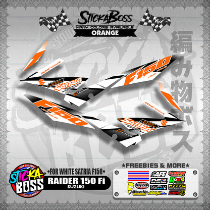 RAIDER 150 Fi STOCK DECAL ( FOR WHITE SATRIA F150 )【WITH FREEBIES】