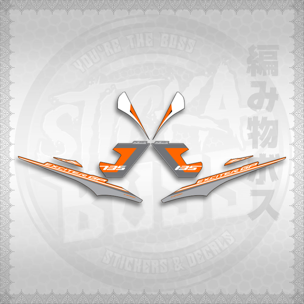 STICKER DECALS for SNIPER 135 MX(S13525EXGP)By STICKABOSS (SOFIE LAMINATED WATERPROOF)