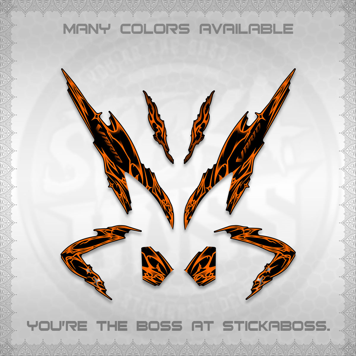 CLICK 125 V2 VARIO DECALS (2026 TRIBAL LIGHTNING DESIGN) STICKER KITS BY STICKABOSS