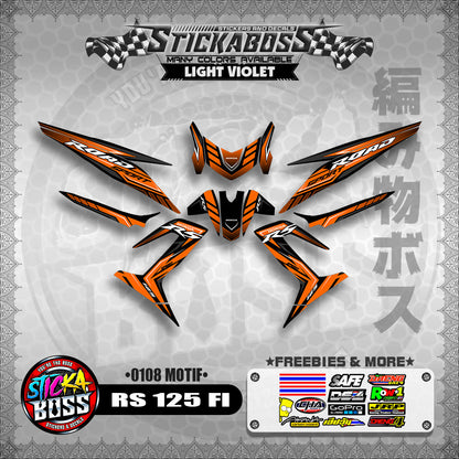 RS 125 FI DECALS ( 0108 MOTIF )【WITH FREEBIES】