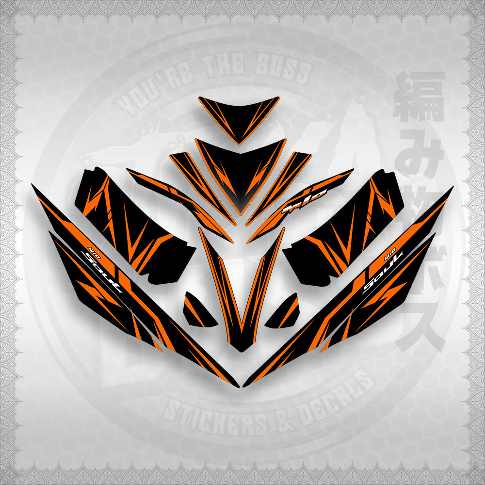 STICKER DECALS for MIO 4 (MIRGADE) By STICKABOSS (SOFIE LAMINATED WATERPROOF)