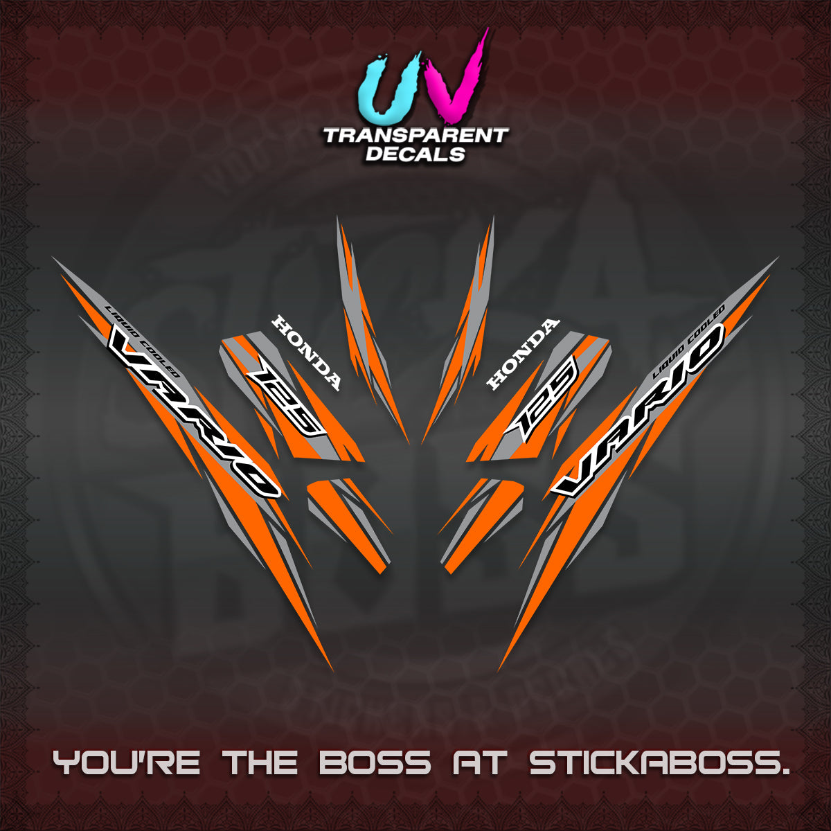 CLICK 125 V3 INDO UV TRANSPARENT DECALS (2024 SV 22-A1 STYLE) STICKER KITS By STICKABOSS