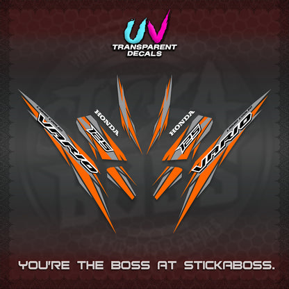 CLICK 125 V3 INDO UV TRANSPARENT DECALS (2024 SV 22-A1 STYLE) STICKER KITS By STICKABOSS