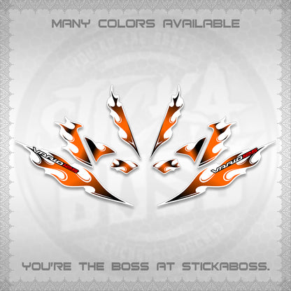 CLICK 125 V4 FOR WHITE VARIO DECALS (2026 MOTIF FLAME 1 TONE)STICKER DECALS By STICKABOSS
