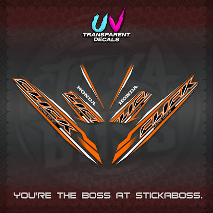 CLICK 125 V3 INDO UV TRANSPARENT DECALS (2024 SV 13-A2 STYLE) STICKER KITS By STICKABOSS