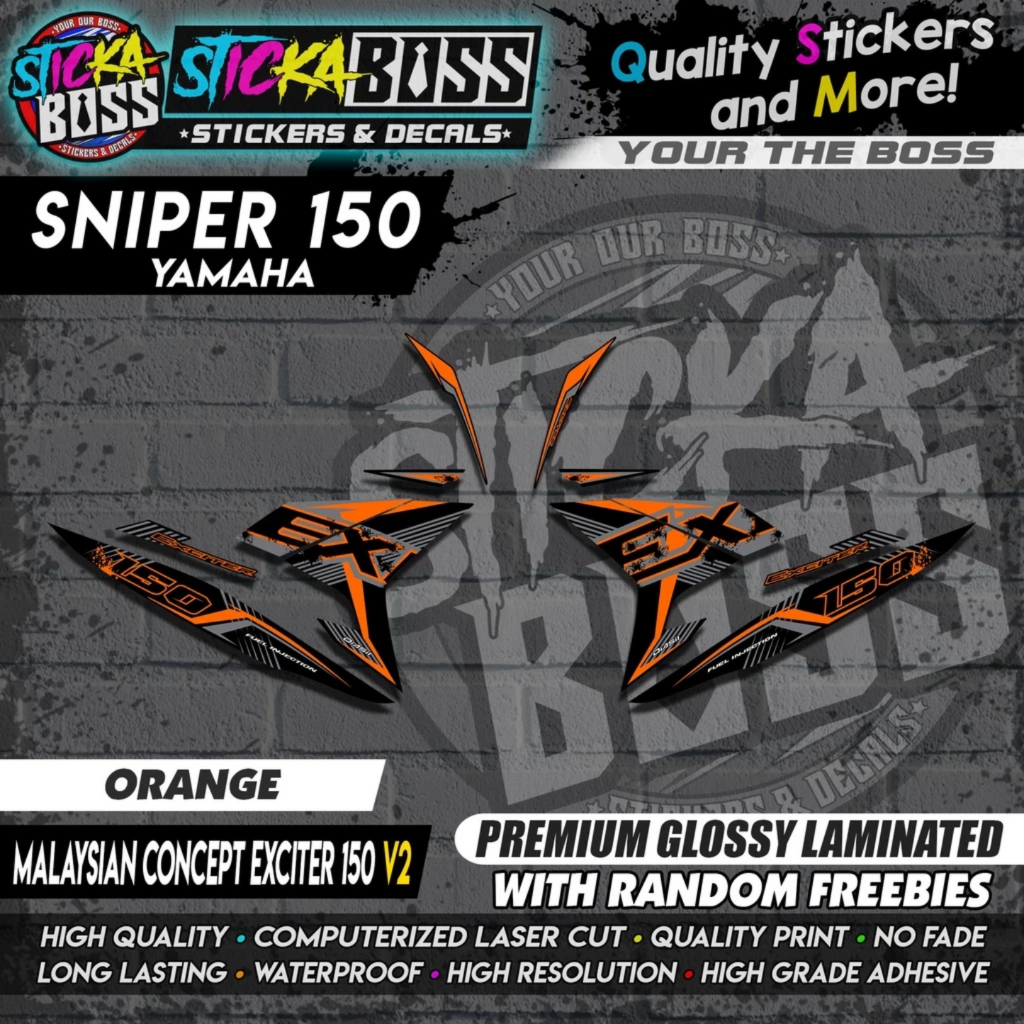 SNIPER 150 Stock Decals 【 MALAYSIAN CONCEPT EXCITER 150 V2 】
