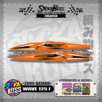 WAVE 125 I DECALS ( 2005 DESIGN )【WITH FREEBIES】