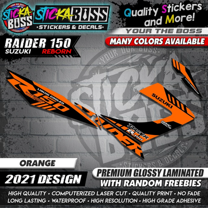 Suzuki Raider 150 Reborn Stock Decals ( 2021 Design )【WITH FREEBIES】