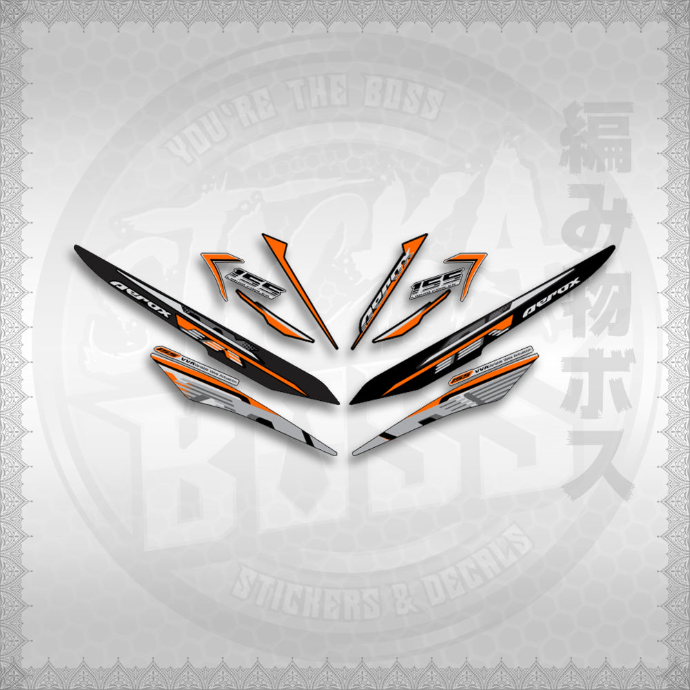 STICKER DECALS for AEROX 155 V1 (NESPGR) By STICKABOSS (SOFIE LAMINATED WATERPROOF)