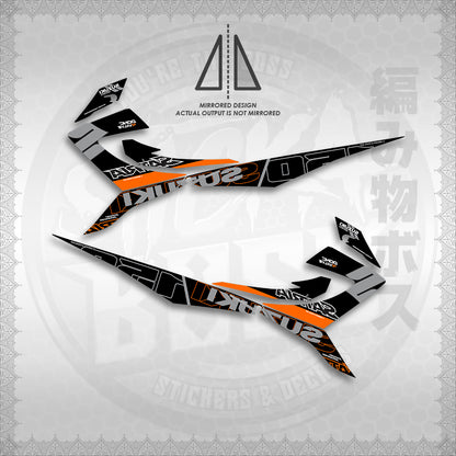 STICKER DECALS for RAIDER REBORN CARB 150 (RRCGPMA) By STICKABOSS (SOFIE LAMINATED WATERPROOF)