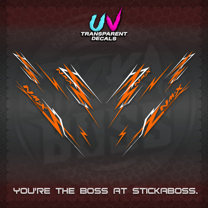 NMAX V2 UV TRANSPARENT DECALS (2024 NM A8 STYLE) STICKER DECALS By STICKABOSS