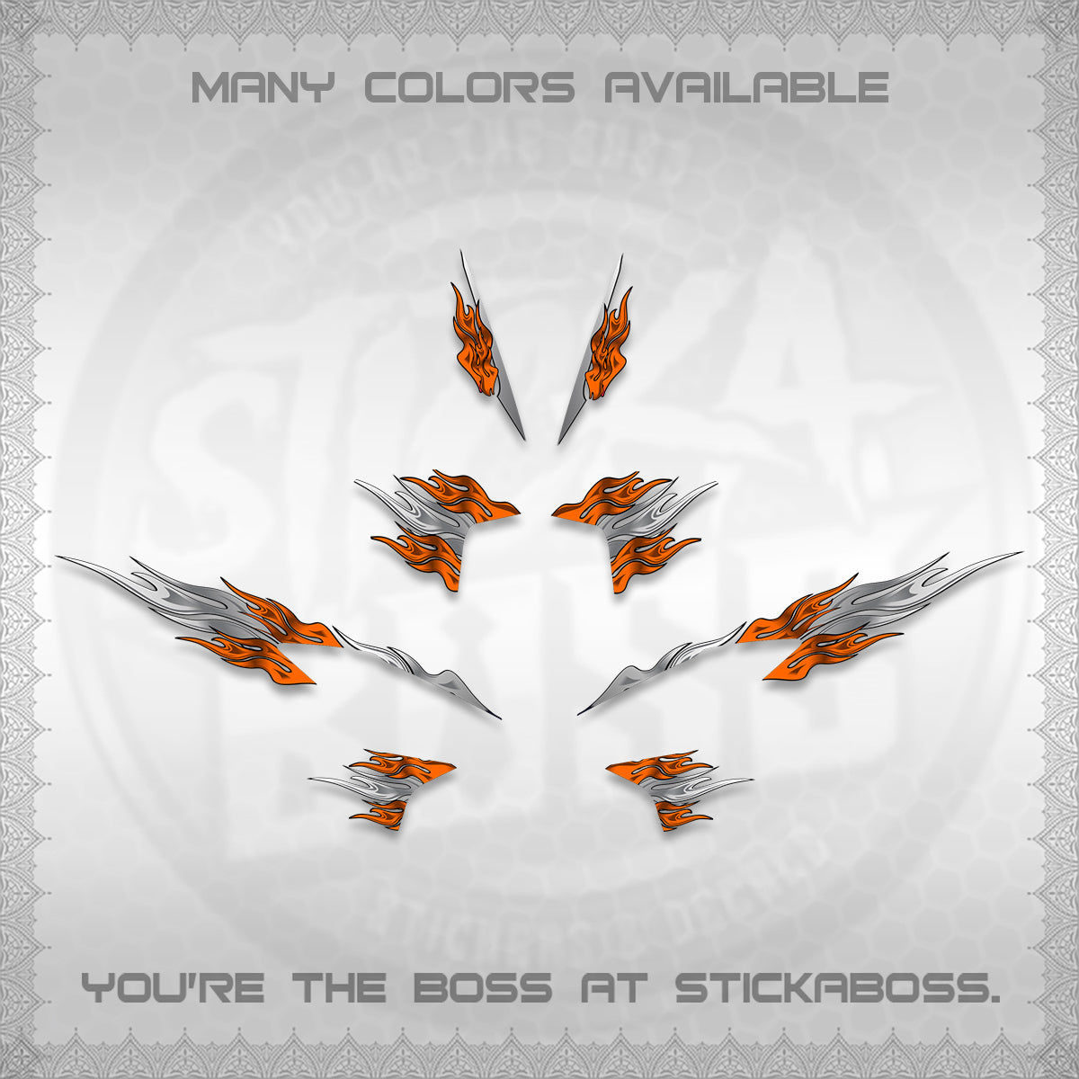 CLICK V2 STRIPING DECALS (2026 MODERN TRIBAL FIRE) STICKER KITS BY STICKABOSS