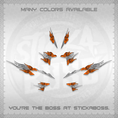 CLICK V2 STRIPING DECALS (2026 MODERN TRIBAL FIRE) STICKER KITS BY STICKABOSS