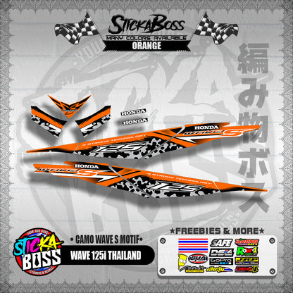 WAVE 125i THAILAND DECALS ( CAMO WAVE S MOTIF )【WITH FREEBIES】