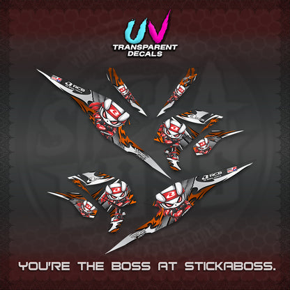 BEAT FI V3 UV TRANSPARENT DECALS (2026 NEW RCB 2.0 DESIGN) STICKER KITS BY STICKABOSS