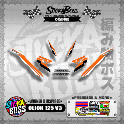 CLICK 125 V3 DECALS ( WINNER X INSPIRED )【WITH FREEBIES】