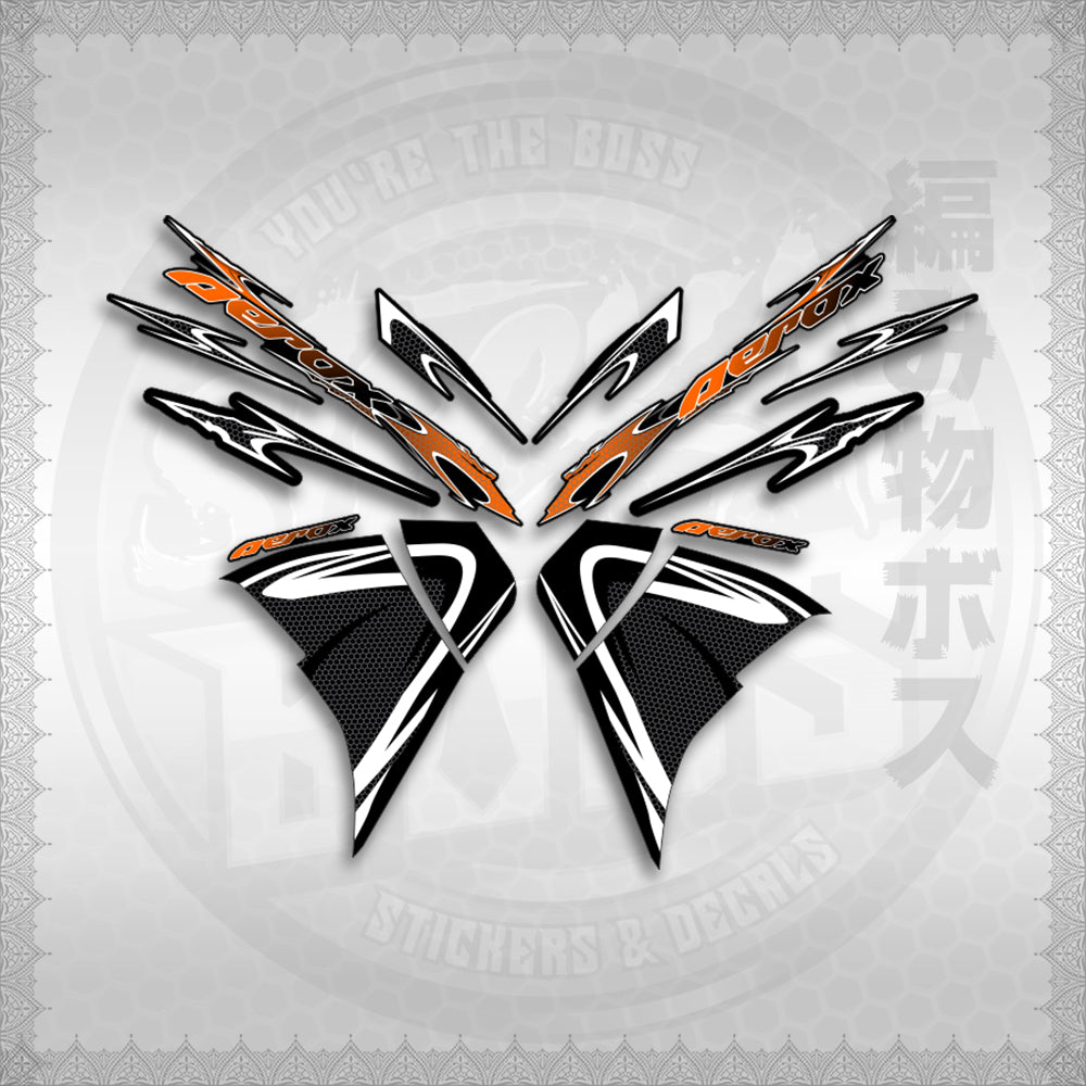 STICKER DECALS for AEROX 155 V2 (AV225LENEMOHO) By STICKABOSS (SOFIE LAMINATED WATERPROOF)