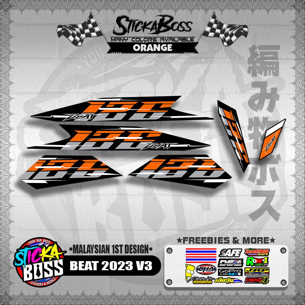BEAT 2023 V3 DECALS ( MALAYSIAN 1ST DESIGN )【WITH FREEBIES】