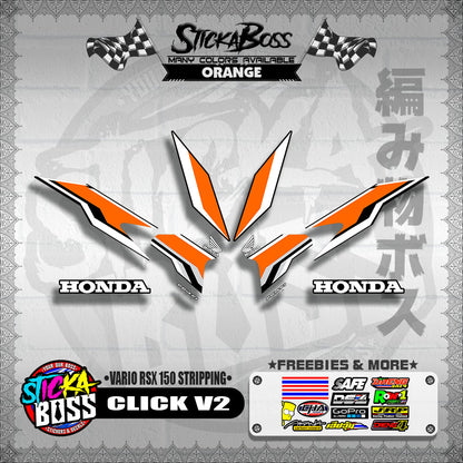 CLICK V2 DECALS ( VARIO RSX 150 STRIPPING )【WITH FREEBIES】