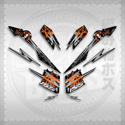 STICKER DECALS for AEROX V3 ALPHA TURBO INDO (AV3STLASA) By STICKABOSS (SOFIE LAMINATED WATERPROOF)