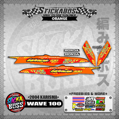WAVE 100 STICKER DECALS ( 2004 KARISMA )【WITH FREEBIES】