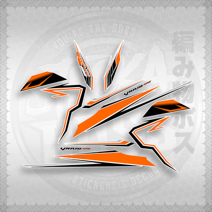 STICKER DECALS for CLICK 125 V3 (CV3VAVRDEFOWH) By STICKABOSS (SOFIE LAMINATED WATERPROOF)