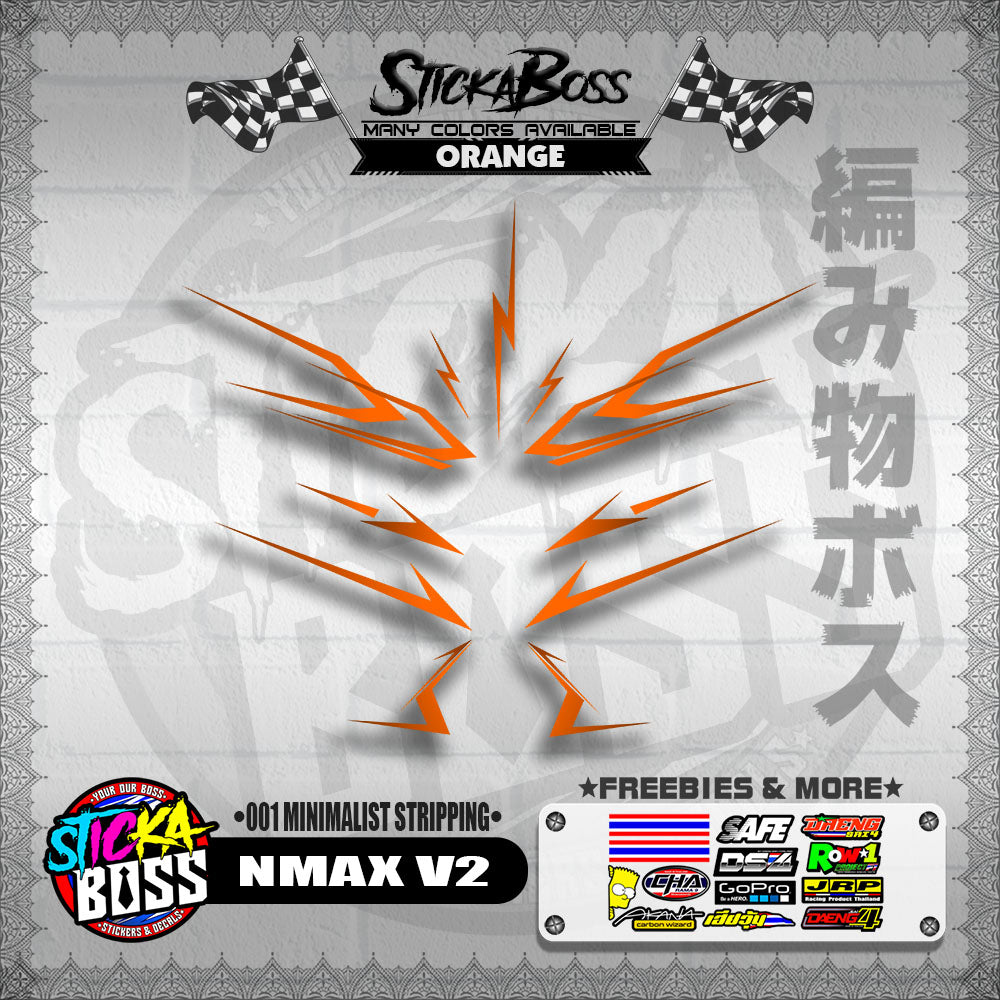 NMAX V2 DECALS ( 001 MINIMALIST STRIPPING )【WITH FREEBIES】