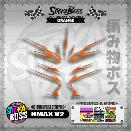 NMAX V2 DECALS ( 001 MINIMALIST STRIPPING )【WITH FREEBIES】