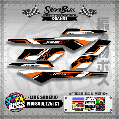 MIO SOUL 125i GT DECALS ( LINE STREAK )【WITH FREEBIES】