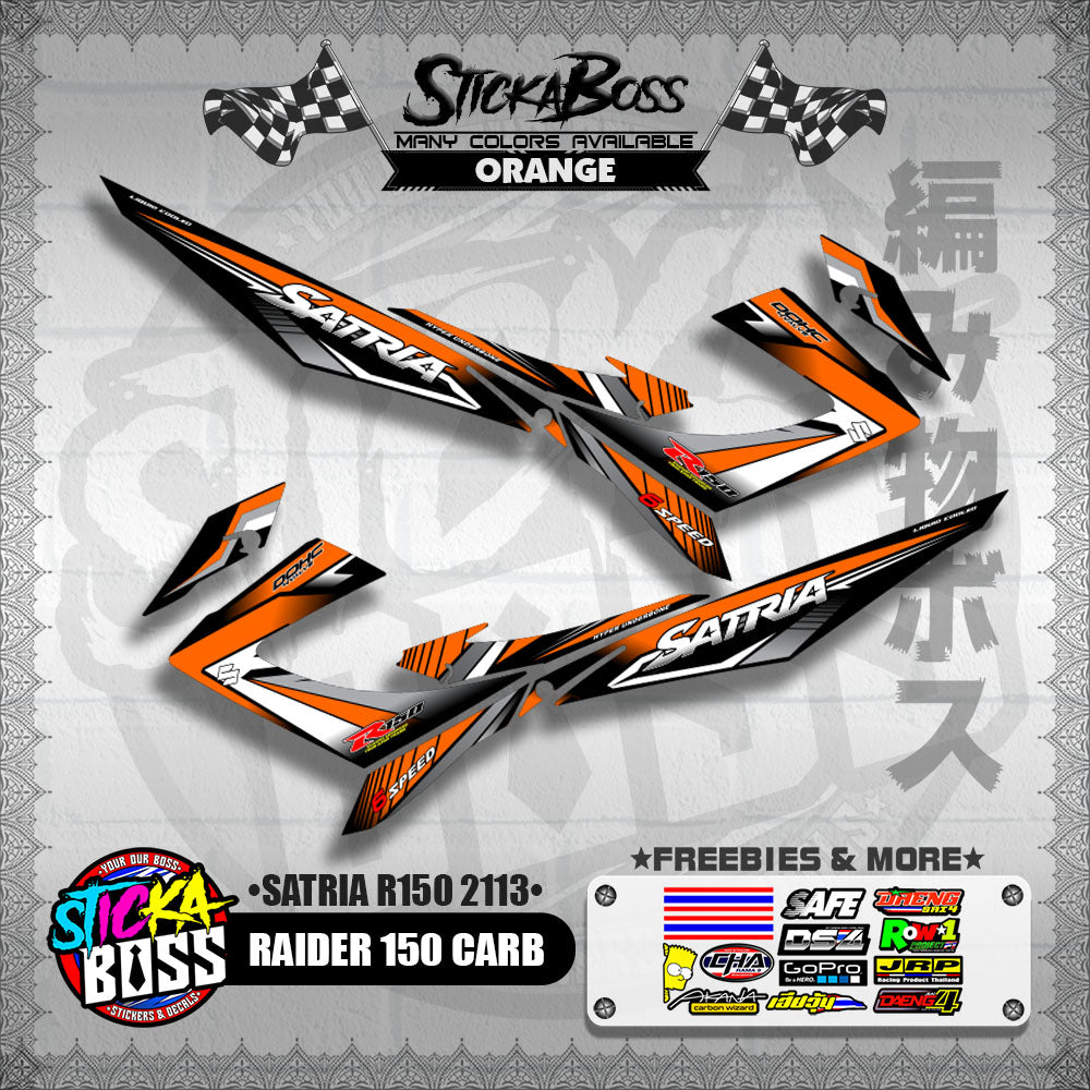 RAIDER 150 CARB DECALS ( SATRIA R150 2113 ) [ PREMIUM GLOSSY LAMINATED ]【WITH FREEBIES】