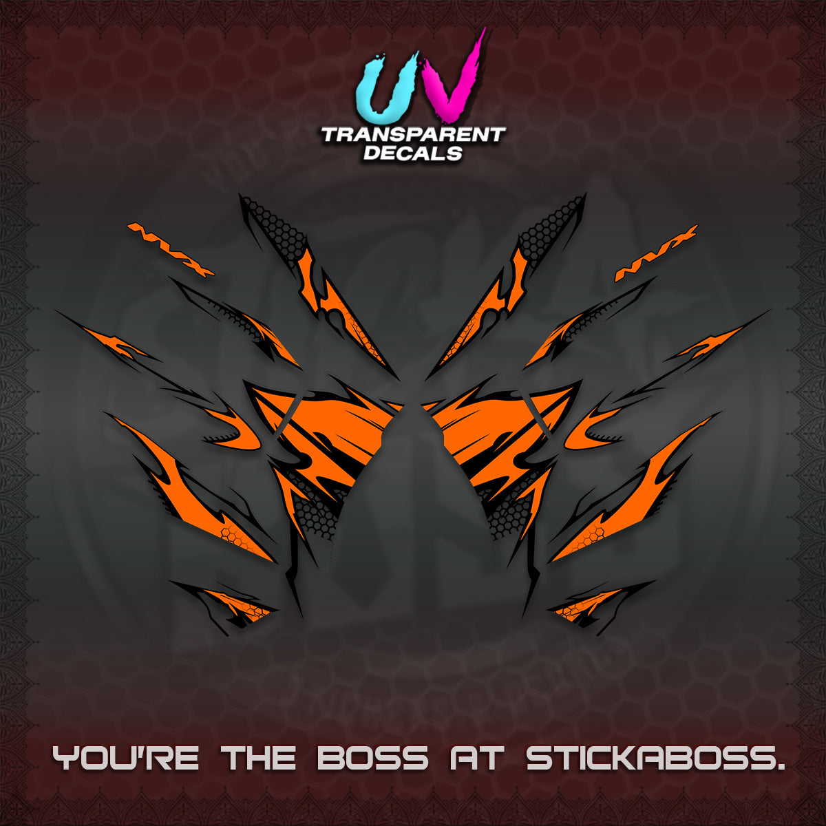 AEROX 155 V2 UV TRANSPARENT (VIETNAM STYLE-1 SPOT) FOR LIGHT COLORED COVER DECALS By STICKABOSS